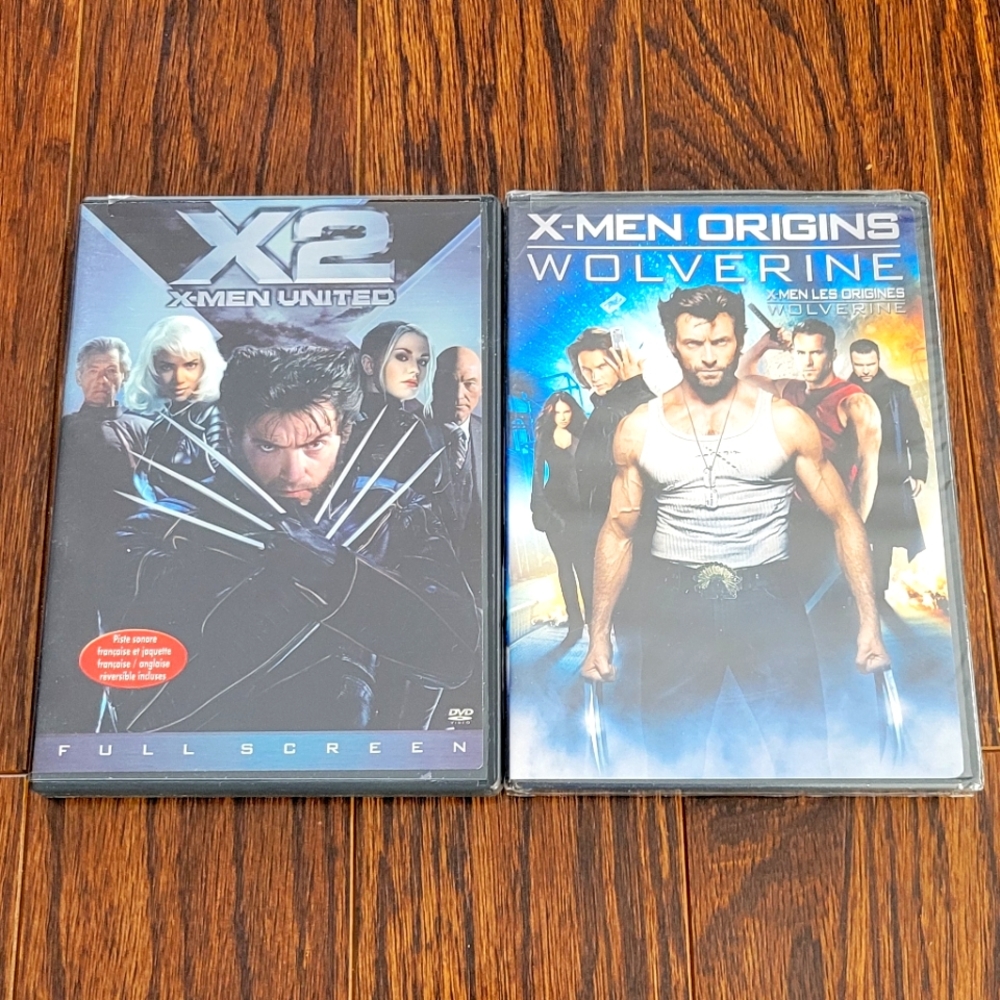 X-Men Wolverine X2 DVDs Set of 2 Classic Superhero Mutants XMen Wolverine